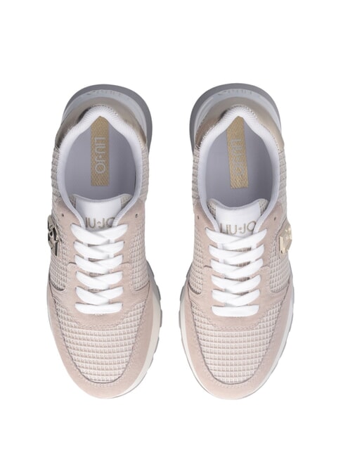 AMAZING 25 Suede and mesh sneakers sand/light gold - Women&rsquo;s shoes