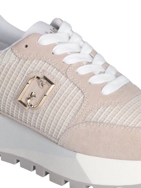 AMAZING 25 Suede and mesh sneakers sand/light gold - Women&rsquo;s shoes
