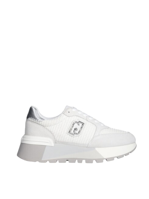 AMAZING 25 Suede and mesh sneakers white/silver - Women&rsquo;s shoes