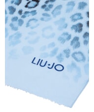 LIUJO SHADED ANIMALIER Printed scarf sky - Scarves - 4