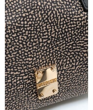 BORBONESE TEAPOT Shoulder bag with shoulder strap OP / NATURAL / BLACK - Women’s Bags - 3