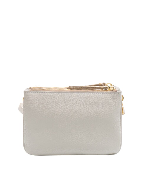 FRIDA Double zip leather shoulder bag sand - Women’s Bags