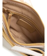 GIANNI CHIARINI FRIDA Double zip leather shoulder bag sand - Women’s Bags - 5