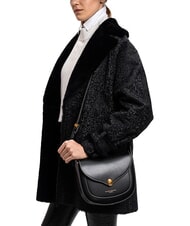 GIANNI CHIARINI ISA Leather bag with flap, shoulder strap Black - Women’s Bags - 4