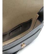 GIANNI CHIARINI ISA Leather bag with flap, shoulder strap Black - Women’s Bags - 5