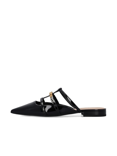 GIANIRA Patent leather mules ballerinas black limousine - Women’s shoes