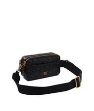 PINKO EMBOSSED LOGO Camera case shoulder bag black-antique gold - Women’s Bags - 2