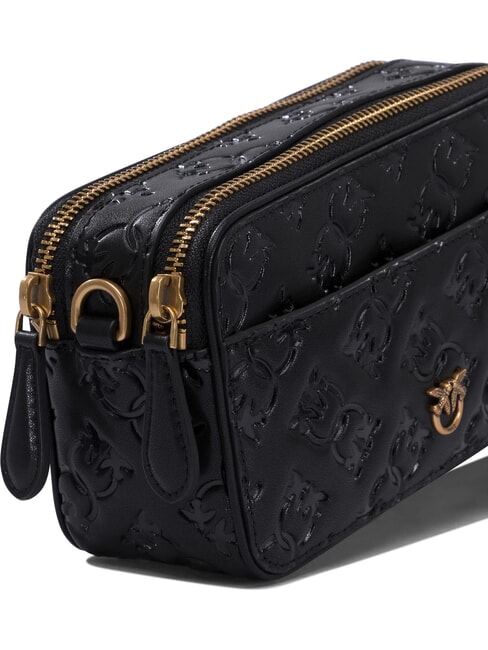 EMBOSSED LOGO Camera case shoulder bag black-antique gold - Women’s Bags