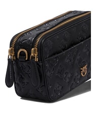 PINKO EMBOSSED LOGO Camera case shoulder bag black-antique gold - Women’s Bags - 4