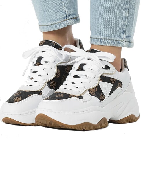 HAPYY  High sneakers White / Brown - Women’s shoes