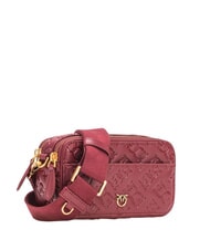 PINKO EMBOSSED LOGO Camera case shoulder bag Bordeaux Merlot-Antique Gold - Women&rsquo;s Bags - 2