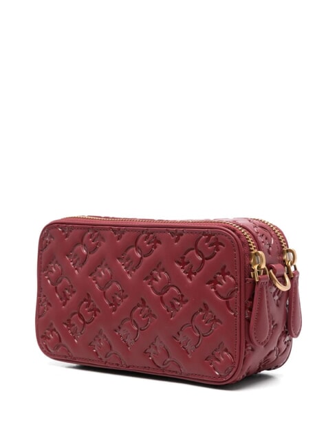 EMBOSSED LOGO Camera case shoulder bag Bordeaux Merlot-Antique Gold - Women&rsquo;s Bags