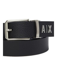 ARMANI EXCHANGE A|X DOUBLE Leather belt, shortenable black / navy - Belts - 3