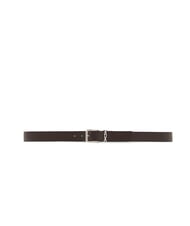 ARMANI EXCHANGE A|X METALLIC LOGO Leather belt, shortenable Moor's head - Belts - 2