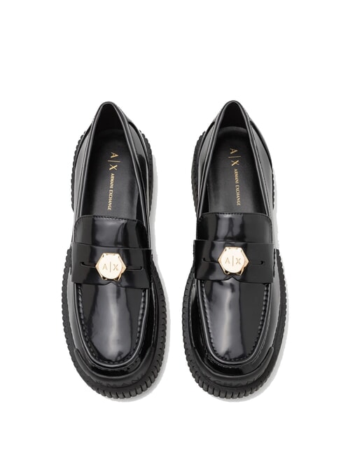 A|X Shiny leather loafers Black / black - Women’s shoes