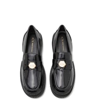 ARMANI EXCHANGE A|X Shiny leather loafers Black / black - Women’s shoes - 3