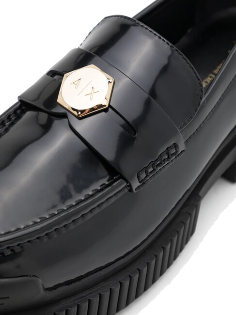 A|X Shiny leather loafers Black / black - Women’s shoes