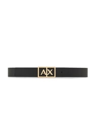 ARMANI EXCHANGE A|X BUCKLE Belt with maxi logo black / black - Belts - 3
