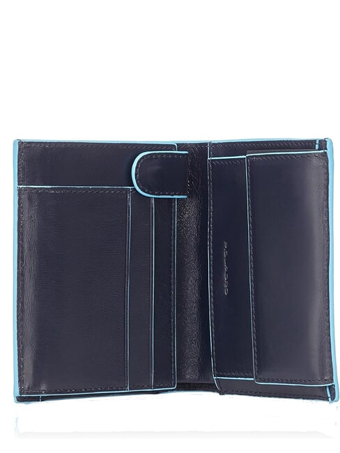 BLUE SQUARE Vertical leather wallet blue - Men’s Wallets
