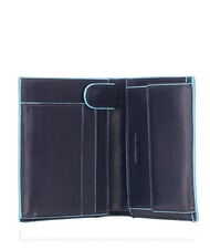 PIQUADRO BLUE SQUARE Vertical leather wallet blue - Men’s Wallets - 2