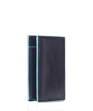 PIQUADRO BLUE SQUARE Vertical leather wallet blue - Men’s Wallets - 3