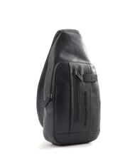 PIQUADRO URBAN Leather one-shoulder bag blue - Laptop backpacks - 2