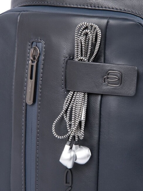 URBAN Leather one-shoulder bag blue - Laptop backpacks