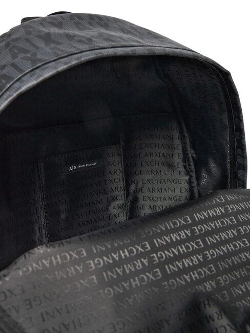 A|X LOGO ALL OVER 15.6" laptop backpack asphalt/black - Laptop backpacks