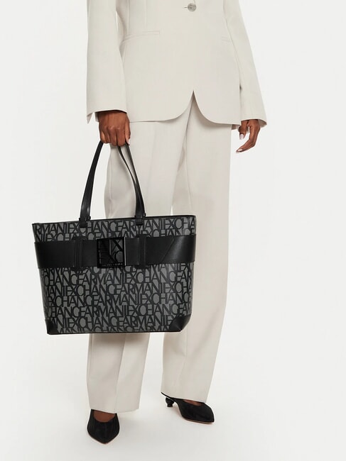 SUSIE All-over logo shopper bag beige/black - Women’s Bags