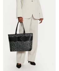 ARMANI EXCHANGE SUSIE All-over logo shopper bag beige/black - Women’s Bags - 5