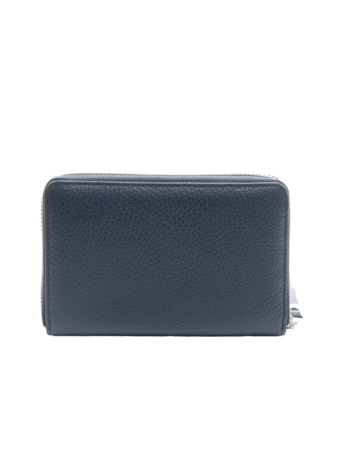 GRAIN Medium leather zip around wallet BLUE - Women&rsquo;s Wallets
