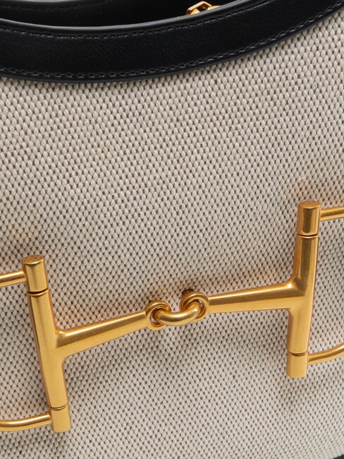 POSITANO Shoulder bag with jacquard inserts Black - Women’s Bags