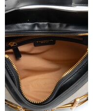 TOSCA BLU POSITANO Shoulder bag with jacquard inserts Black - Women’s Bags - 5