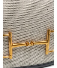 TOSCA BLU POSITANO Bag with flap jacquard inserts Black - Women’s Bags - 3