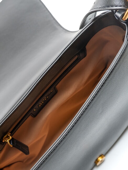 POSITANO Bag with flap jacquard inserts Black - Women’s Bags