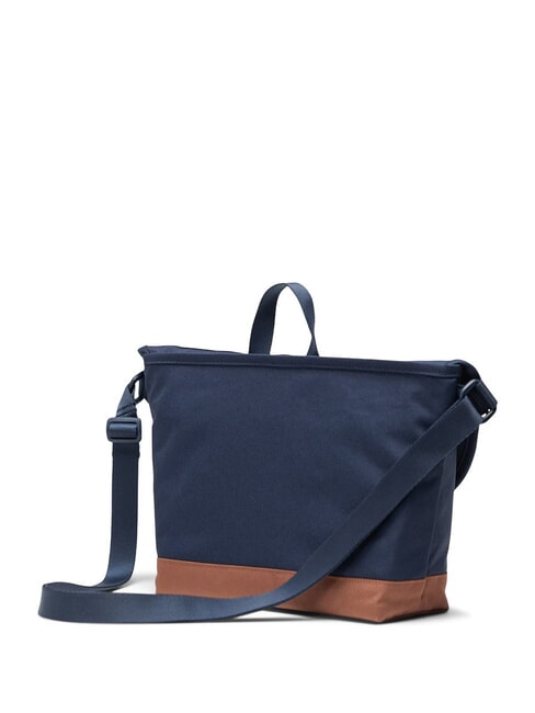 COVE Messenger bag, 15.6" laptop navy/saddle brown - Work Briefcases