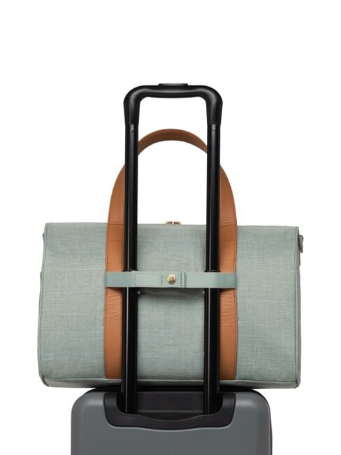 NOVEL CARRY ON Duffle bag with shoulder strap iceberg green crosshatch - Duffle bags
