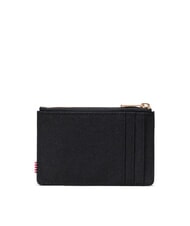 HERSCHEL OSCAR Flat card holder with zip BLACK - Men’s Wallets - 3