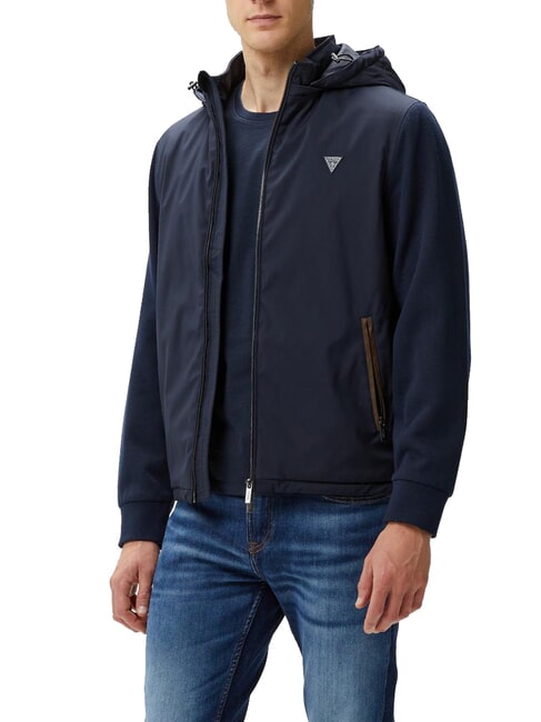 KNITTED Hooded jacket smartblue - Men's Jackets
