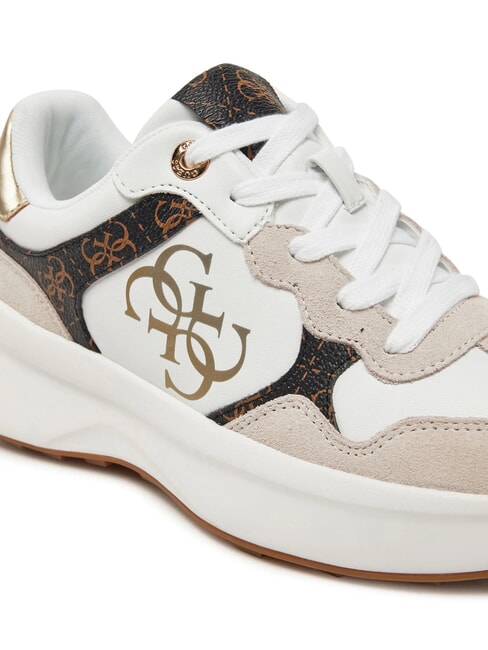 LUCKEI 4G Logo Sneakers White / Brown - Women&rsquo;s shoes