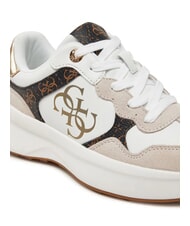 GUESS LUCKEI 4G Logo Sneakers White / Brown - Women&rsquo;s shoes - 3