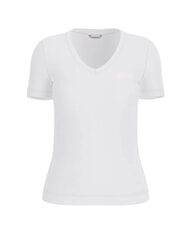 GUESS VN SS LIGHT BASIC Soft V-neck T-shirt purwhite - T-shirt - 4