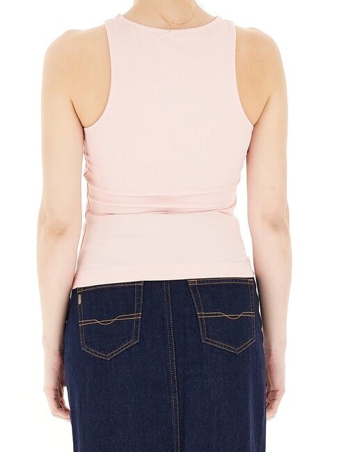 NEW SL ROUND GUENDALINA 4G rhinestone logo tank top pink pearl - T-shirt