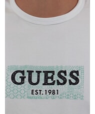 GUESS SS CN BOX Logo Print T-Shirt purwhite - T-shirt - 3