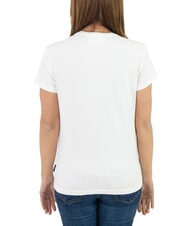 JOHN RICHMOND MECHI Stretch T-shirt rhinestone logo off white - T-shirt - 2
