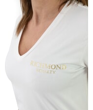 JOHN RICHMOND VATICI Stretch T-shirt off white/gold - T-shirt - 3
