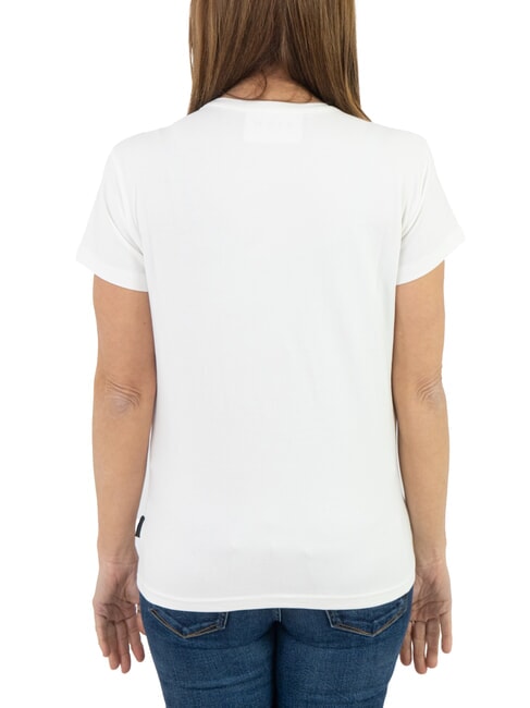 MECHI Stretch T-shirt rhinestone logo off white - T-shirt