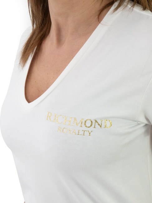 VATICI Stretch T-shirt off white/gold - T-shirt