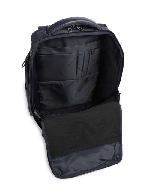 CRONUS Leather backpack, 14" laptop holder blue - Laptop backpacks