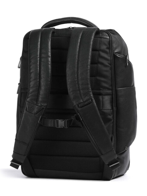 CRONUS Leather backpack, 14" laptop holder Black - Laptop backpacks